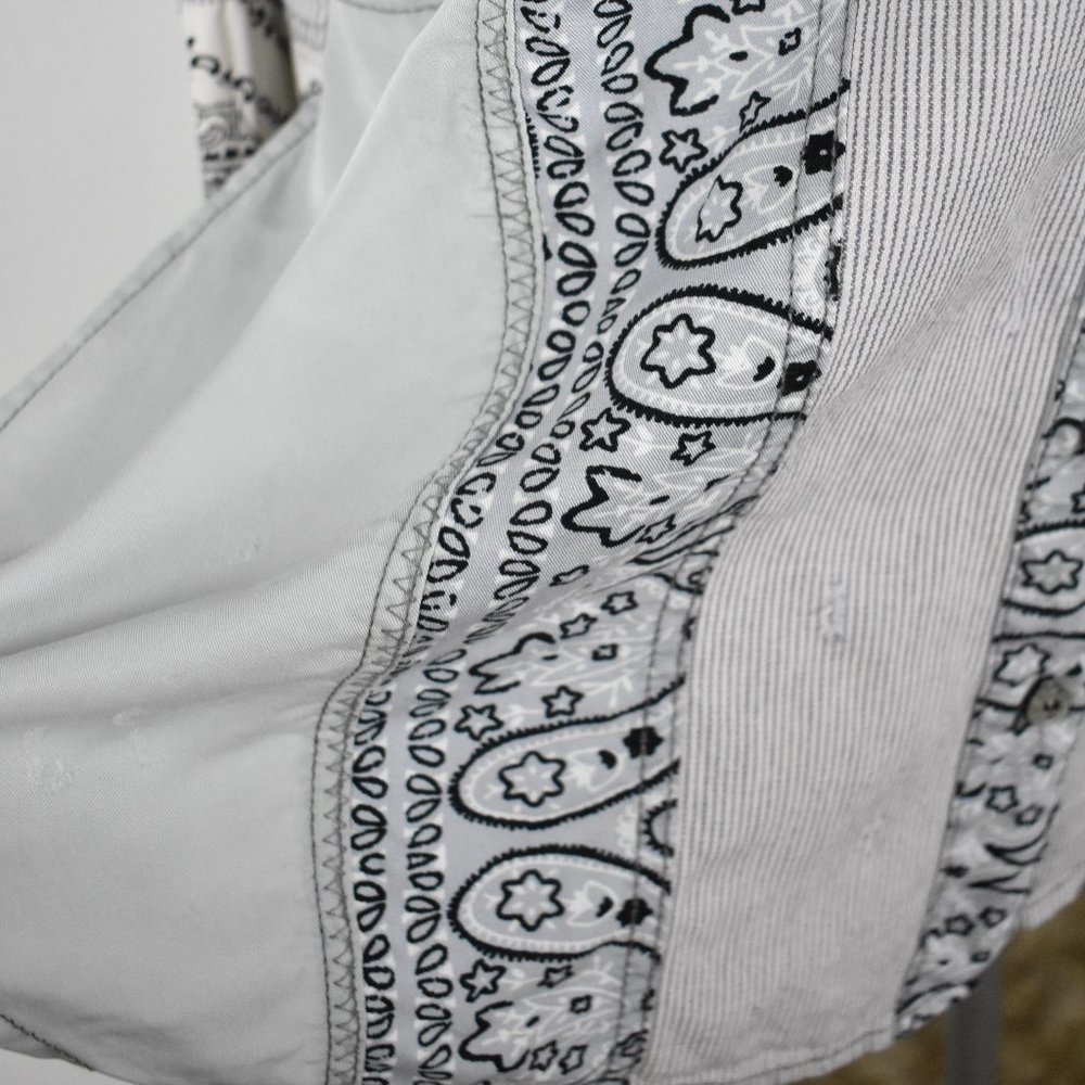 Free People Patchwork Tunic Button Down Shirt - image 7